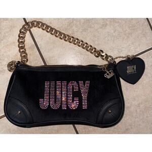 Juicy couture shoulder bag black glitzed